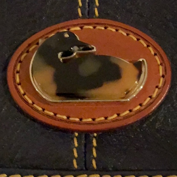 Dooney & Bourke Blue and Brown Leather Clutch - Picture 7 of 11